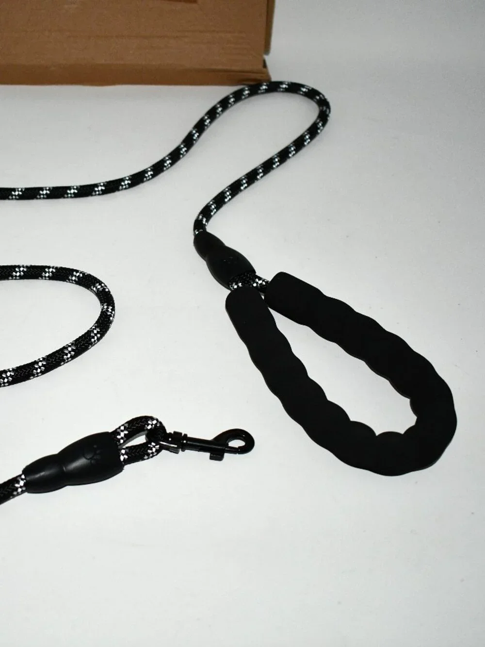 Seven Star Pets 5 FT Reflective Rope Dog Leash, Black, NWT